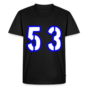 53 Number Symbol - Men's Premium Organic T-Shirt - black - Front - Nico (187cm)