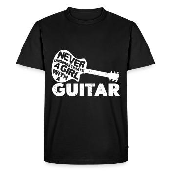 Musicien Guitariste Gift Guitars Girl - T-shirt Premium bio Homme - noir - Devant - Nico (187cm)