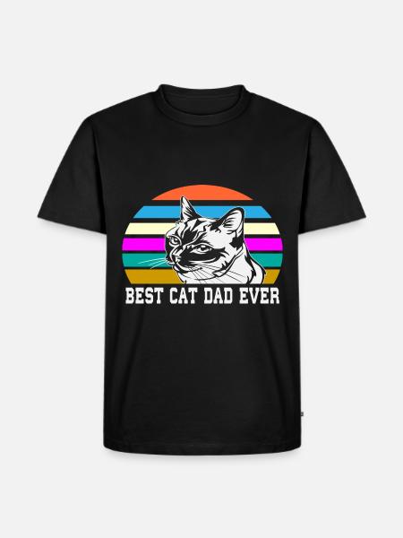 Cat's father - Men's Premium Organic T-Shirt - black