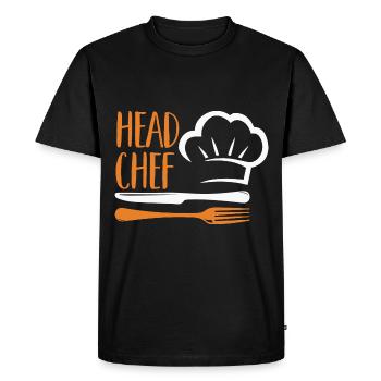 Chef Chef Chef Cuisine Drôle de dicton - T-shirt Premium bio Homme - noir - Devant - Nico (187cm)