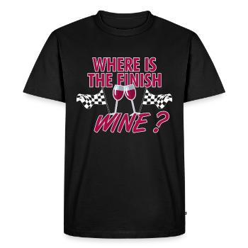 Where is the finish wine - Men's Premium Organic T-Shirt - black - Front - Nico (187cm)