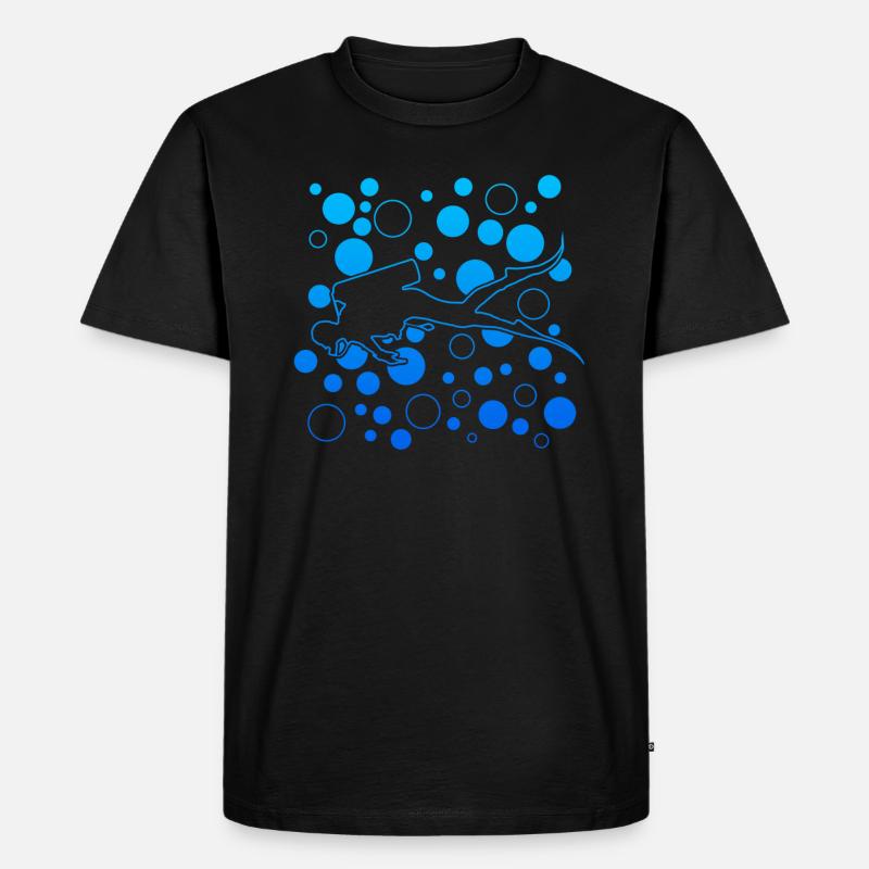 diving tauchen - Männer Premium Bio T-Shirt - Schwarz