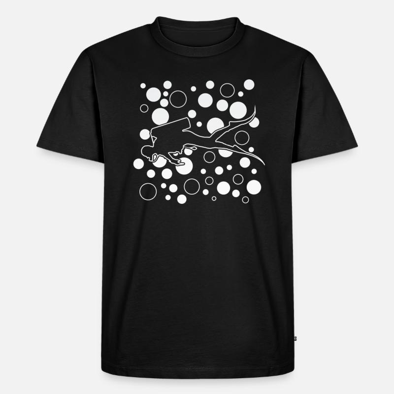 Diving - Männer Premium Bio T-Shirt - Schwarz