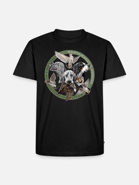 setter and woodcocks - Men's Premium Organic T-Shirt - black