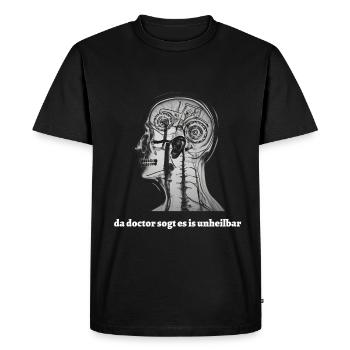 it's incurable... Bavarian saying - Men's Premium Organic T-Shirt - black - Front - Nico (187cm)