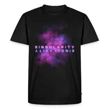 Singularity AI GenAI Singularity Black Hole - Men's Premium Organic T-Shirt - black - Front - Nico (187cm)