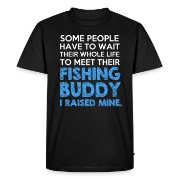 Fishing fishing angler fisherman friend gift - Men's Premium Organic T-Shirt - black - Front - Nico (187cm)