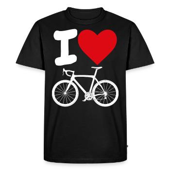 Vélo de course Amour - T-shirt Premium bio Homme - noir - Devant - Nico (187cm)