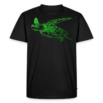 dive diver turtle turtle diving divers - Men's Premium Organic T-Shirt - black - Front - Nico (187cm)