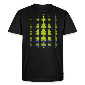 Sapin de Noël coloré Sapin de Noël - T-shirt Premium bio Homme - noir - Devant - Nico (187cm)