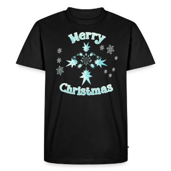 Étoile de Noël Merry Christmas - T-shirt Premium bio Homme - noir - Devant - Nico (187cm)