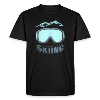 Ski goggles glasses skier snow - Men's Premium Organic T-Shirt - black - Front - Nico (187cm)