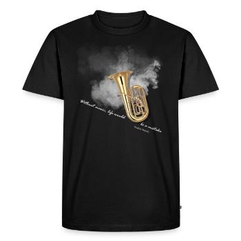 tuba musiker instrument - T-shirt Premium bio Homme - noir - Devant - Nico (187cm)