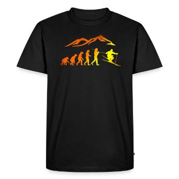 Ski evolution skier snow winter - Men's Premium Organic T-Shirt - black - Front - Nico (187cm)