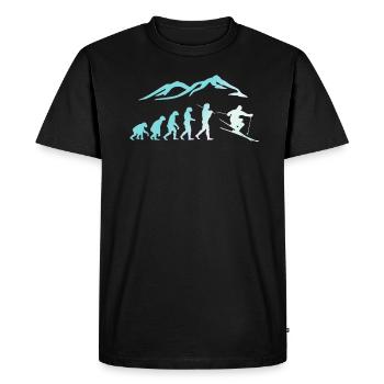 Ski Evolution Skier Snow Winter - Men's Premium Organic T-Shirt - black - Front - Nico (187cm)