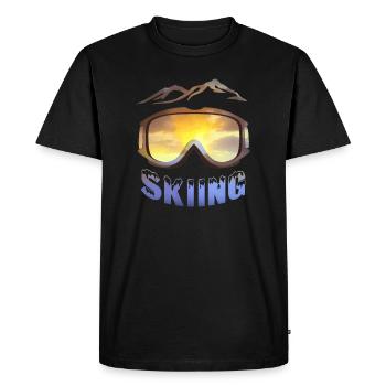 Ski goggles glasses skier snow - Men's Premium Organic T-Shirt - black - Front - Nico (187cm)