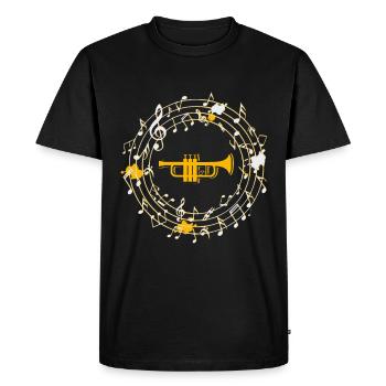 Trompette - T-shirt Premium bio Homme - noir - Devant - Nico (187cm)