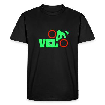 Velo Bike Rad Mountain Bike Gift - Men's Premium Organic T-Shirt - black - Front - Nico (187cm)