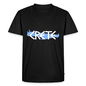 Crète - T-shirt Premium bio Homme - noir - Devant - Nico (187cm)