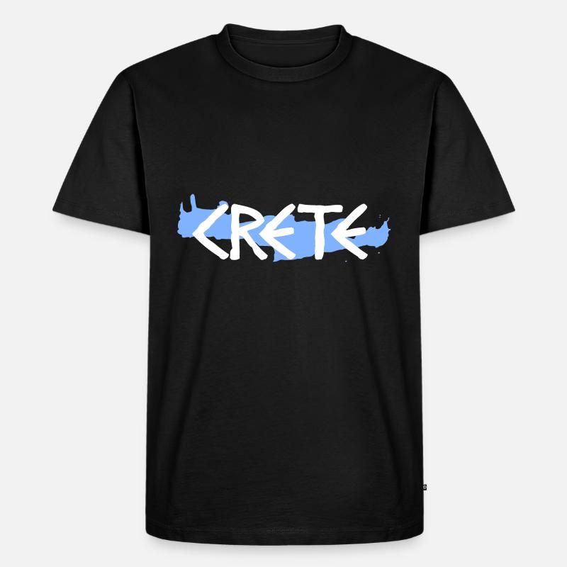 Kreta - Männer Premium Bio T-Shirt - Schwarz