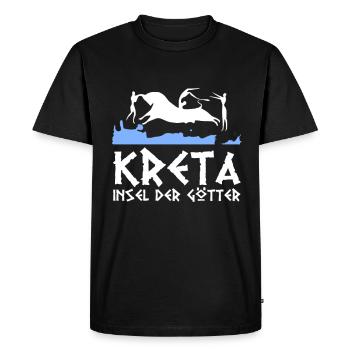 Crète île des dieux de la Grèce Cadeau - T-shirt Premium bio Homme - noir - Devant - Nico (187cm)