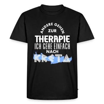 Crète Vacances d’été Grèce - T-shirt Premium bio Homme - noir - Devant - Nico (187cm)