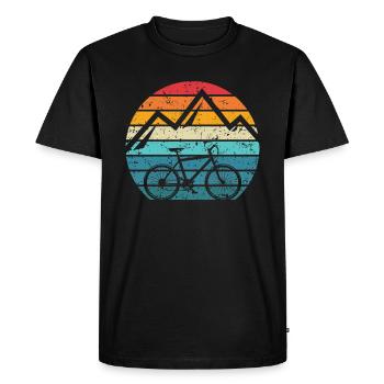 Je fais du vélo sans batterie - T-shirt Premium bio Homme - noir - Devant - Nico (187cm)