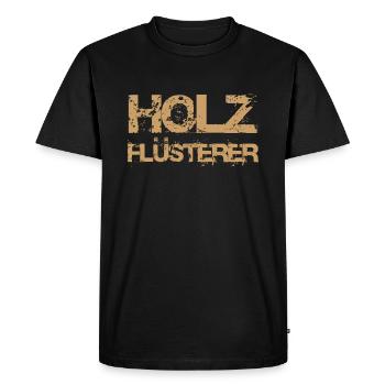 Holzflüsterer Holzfäller Waldarbeiter Holz Flüster - Männer Premium Bio T-Shirt - Schwarz - Vorne - Nico (187cm)