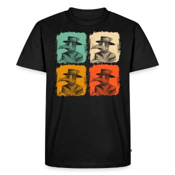 Pestdoktor Retro PopArt cadeau - T-shirt Premium bio Homme - noir - Devant - Nico (187cm)
