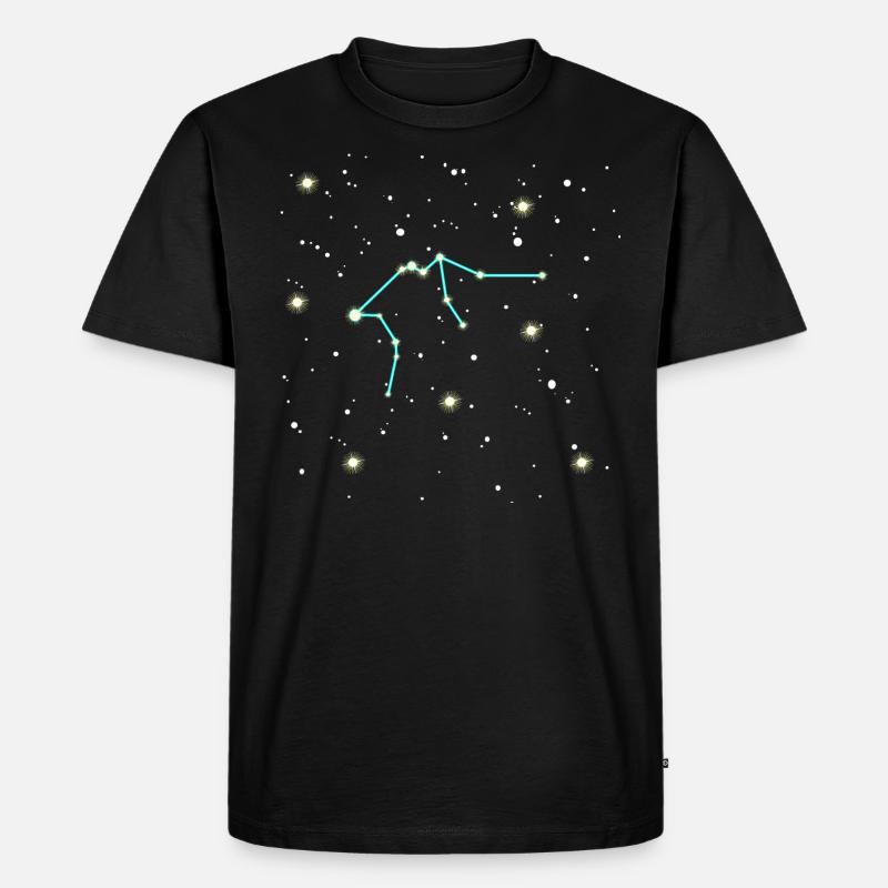 Wassermann Sternzeichen Weltall Design - Männer Premium Bio T-Shirt - Schwarz