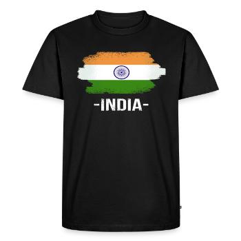 India flag India - Men's Premium Organic T-Shirt - black - Front - Nico (187cm)