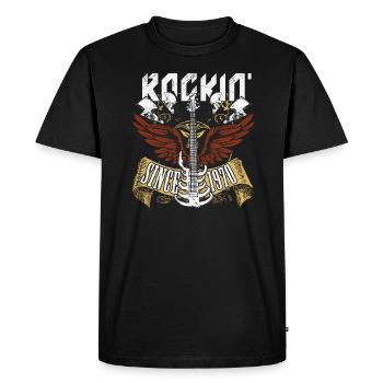 Rocking Since 1970 - Men's Premium Organic T-Shirt - black - Front - Nico (187cm)