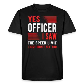 Radar de vitesse de police de limitation de vitesse - T-shirt Premium bio Homme - noir - Devant - Nico (187cm)