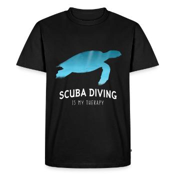 Scuba Diving Is My Therapy - Men's Premium Organic T-Shirt - black - Front - Nico (187cm)