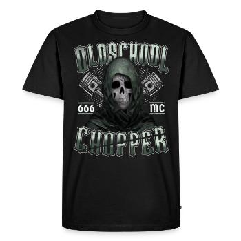 Oldschool Chopper - T-shirt Premium bio Homme - noir - Devant - Nico (187cm)