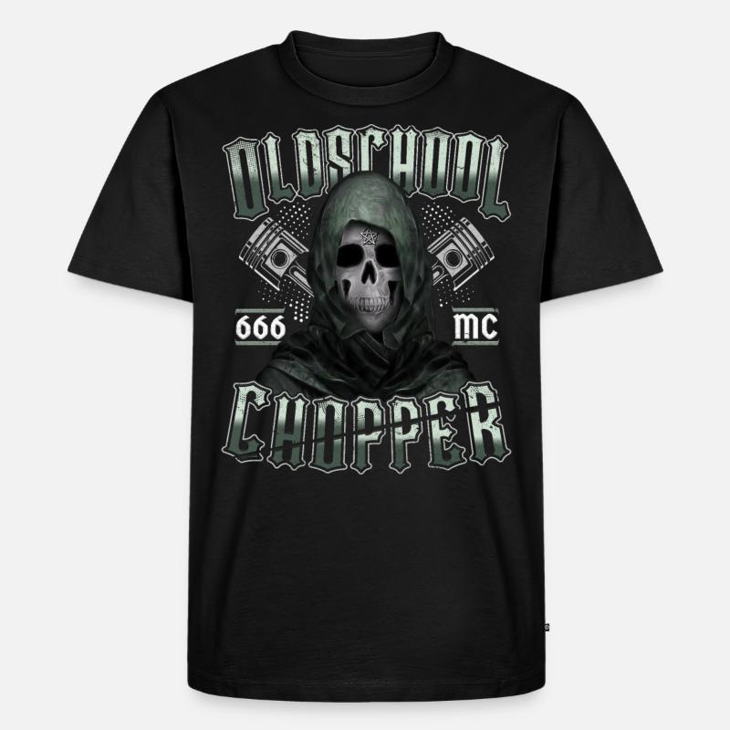 Oldschool Chopper - Männer Premium Bio T-Shirt - Schwarz
