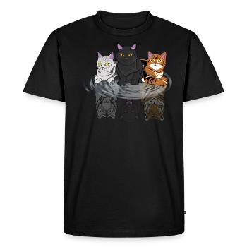 Cats Reflection Mirror Cheetah Tiger Costume - Men's Premium Organic T-Shirt - black - Front - Nico (187cm)