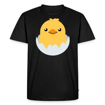 Piep chick Easter duck chicken chicken egg Easter egg - Men's Premium Organic T-Shirt - black - Front - Nico (187cm)