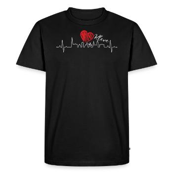 Skyline Battement de Coeur de Kleve pour Klever - T-shirt Premium bio Homme - noir - Devant - Nico (187cm)