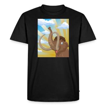 Mammoth I Ice Age I Elephant I Gift - Men's Premium Organic T-Shirt - black - Front - Nico (187cm)