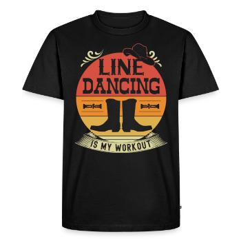 Line Dancing Cowboy Boots Line Dance Country Music - T-shirt Premium bio Homme - noir - Devant - Nico (187cm)