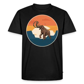 Mammoth I Ice Age I Elephant I Gift - Men's Premium Organic T-Shirt - black - Front - Nico (187cm)