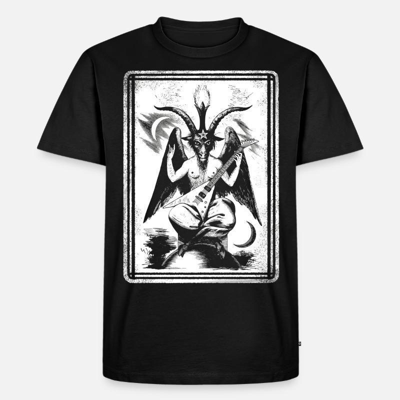 Der Weiße Pfeil von Baphomet - Männer Premium Bio T-Shirt - Schwarz