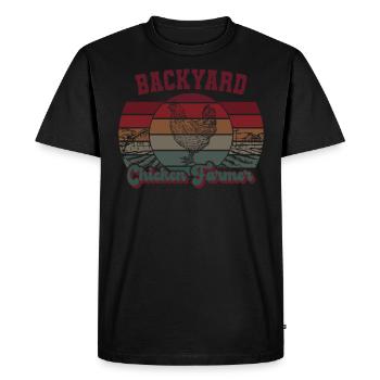 Backyard Chicken Farmer - T-shirt Premium bio Homme - noir - Devant - Nico (187cm)