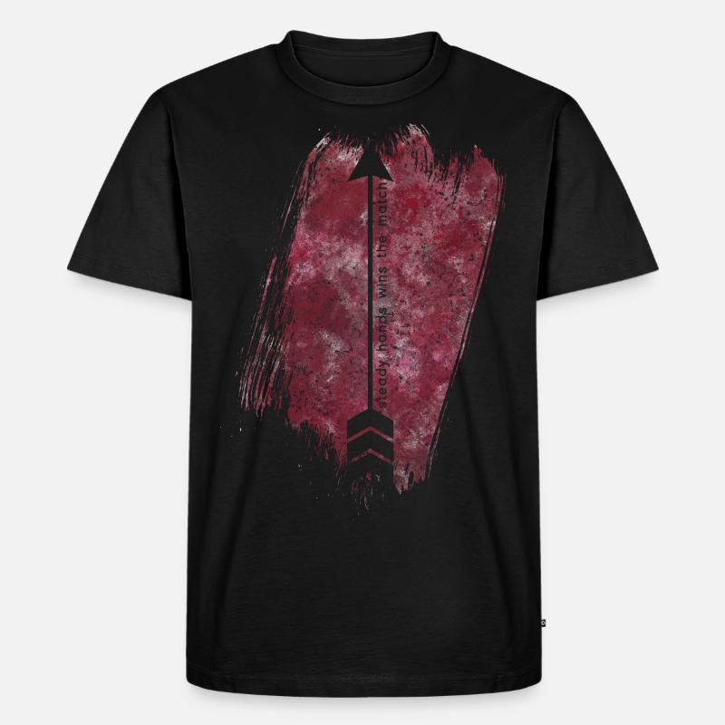 Bogen Schießen Sportbogen - Männer Premium Bio T-Shirt - Schwarz