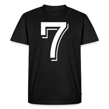 7 ans numéro maillot 7 t-shirt 7 - T-shirt Premium bio Homme - noir - Devant - Nico (187cm)