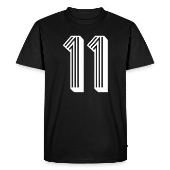 11 ans numéro maillot 11 T-shirt 11 - T-shirt Premium bio Homme - noir - Devant - Nico (187cm)