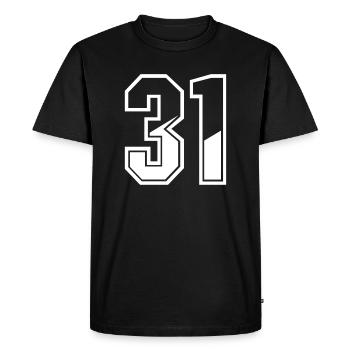 31 years jersey number 31 T-shirt number 31 - Men's Premium Organic T-Shirt - black - Front - Nico (187cm)