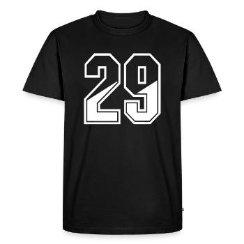 29 years jersey number 29 T-shirt number 29 - Men's Premium Organic T-Shirt - black - Front - Nico (187cm)