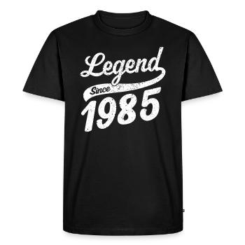 Légende depuis 1985 millésime 1985 - T-shirt Premium bio Homme - noir - Devant - Nico (187cm)